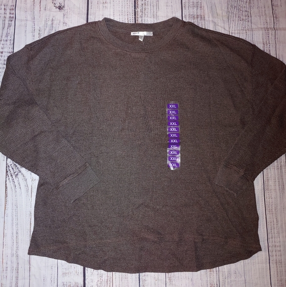 NWT Seven7 Waffle Knit Shirt, Brown, XXL - Picture 1 of 6